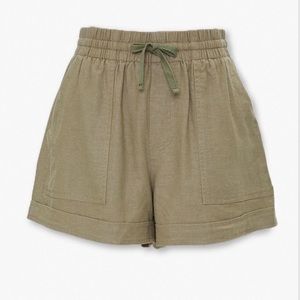 Forever 21 Linen Blend Drawstring Shorts - Size Medium